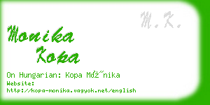 monika kopa business card